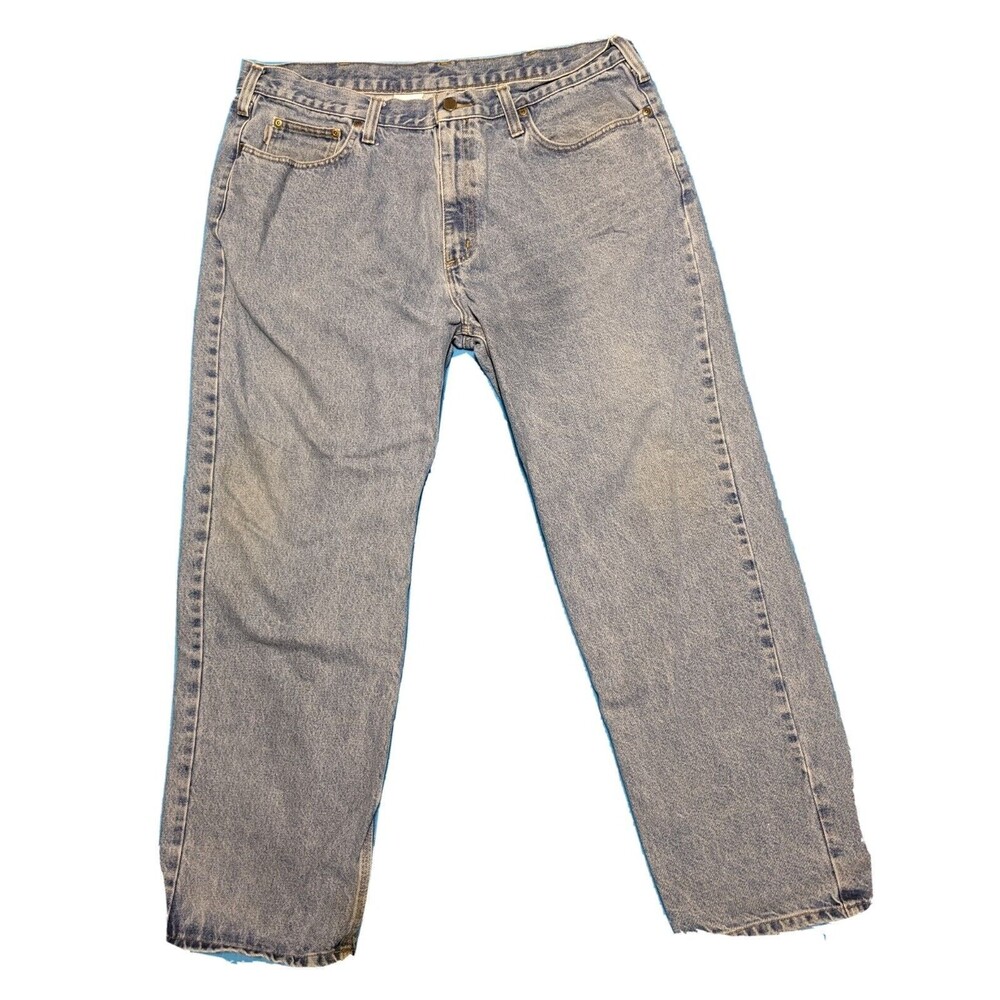 Carhartt B460 LVB Relaxed Fit Straight Leg Blue Denim Work Jeans Mens 40 x 32